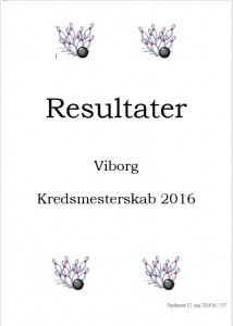 2016 KREDSMESTERSKAB RESULTAT